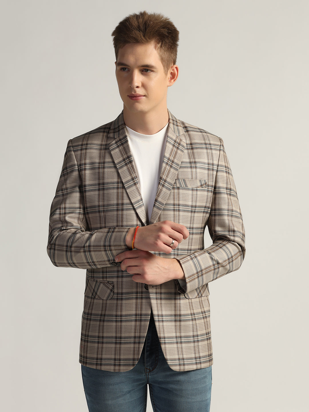 Men's Multi Checked Tweed Blazer - Tahvo India