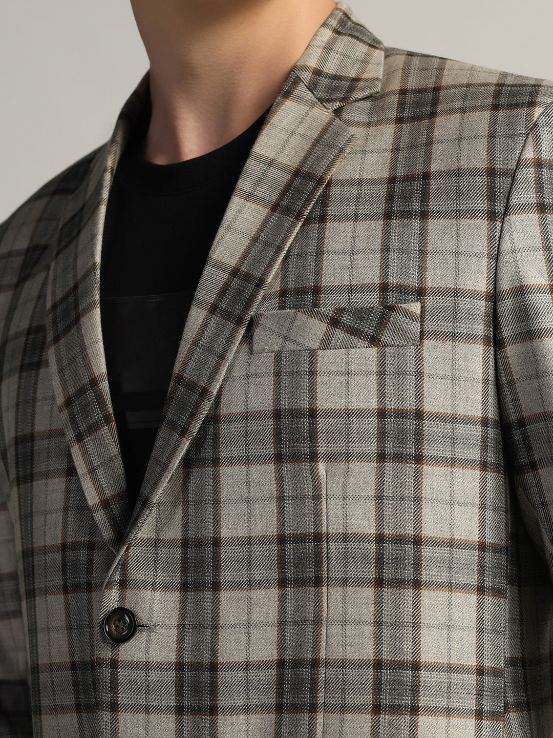 Men's Checked Tweed Blazer - Tahvo India