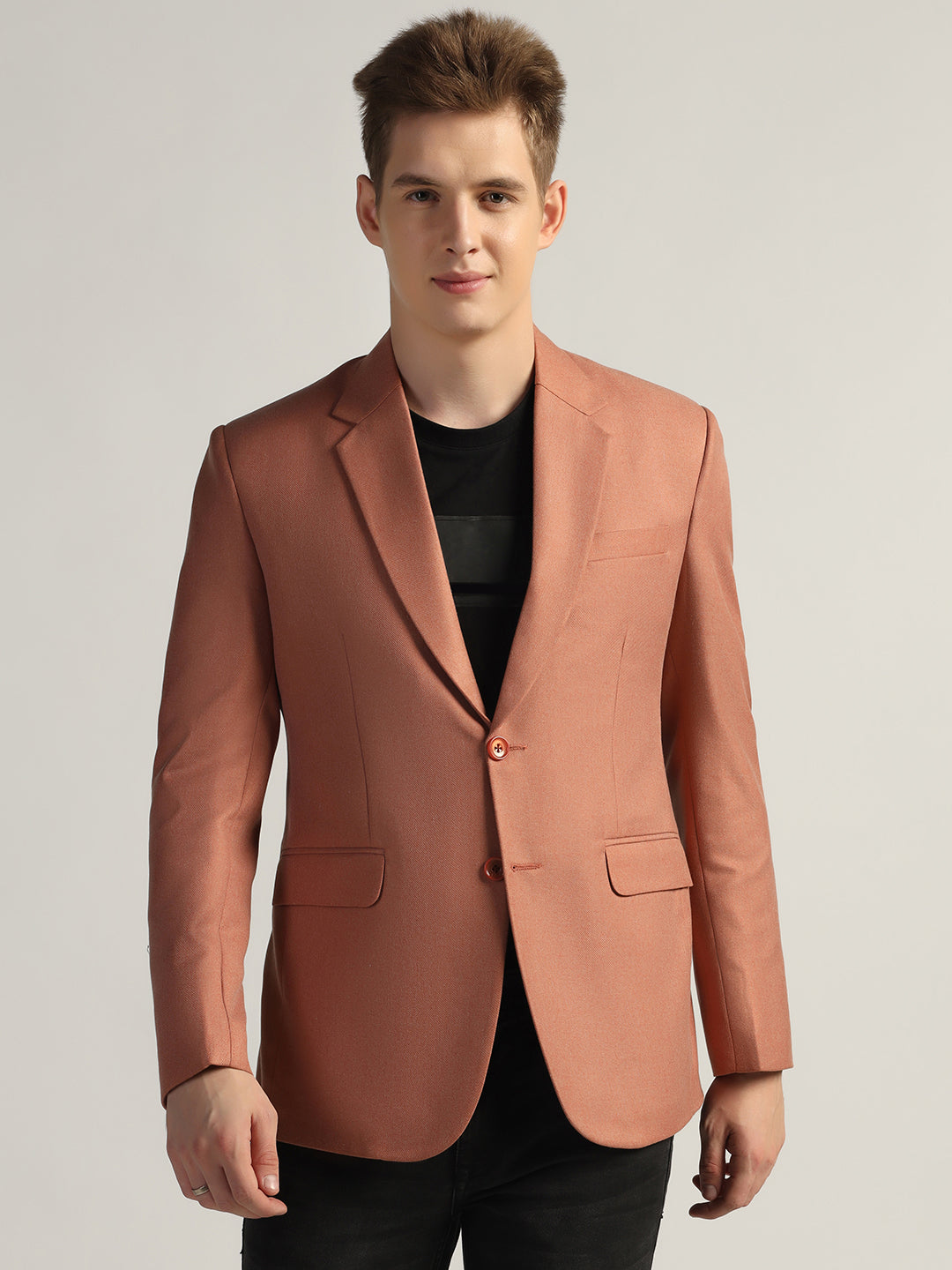 Men's Peach Blazer - Tahvo India