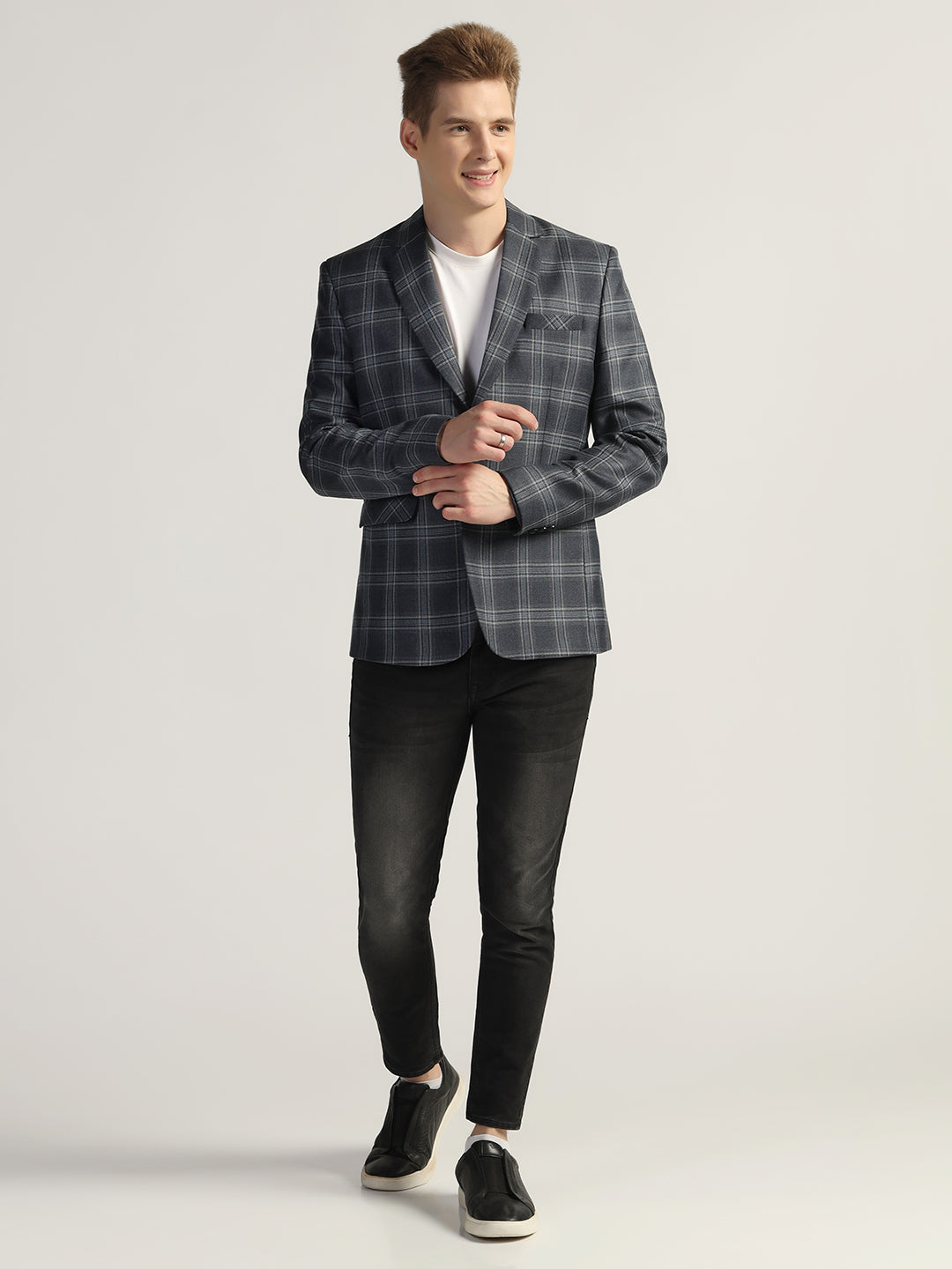 Men's Blue Tweed Blazer - Tahvo India