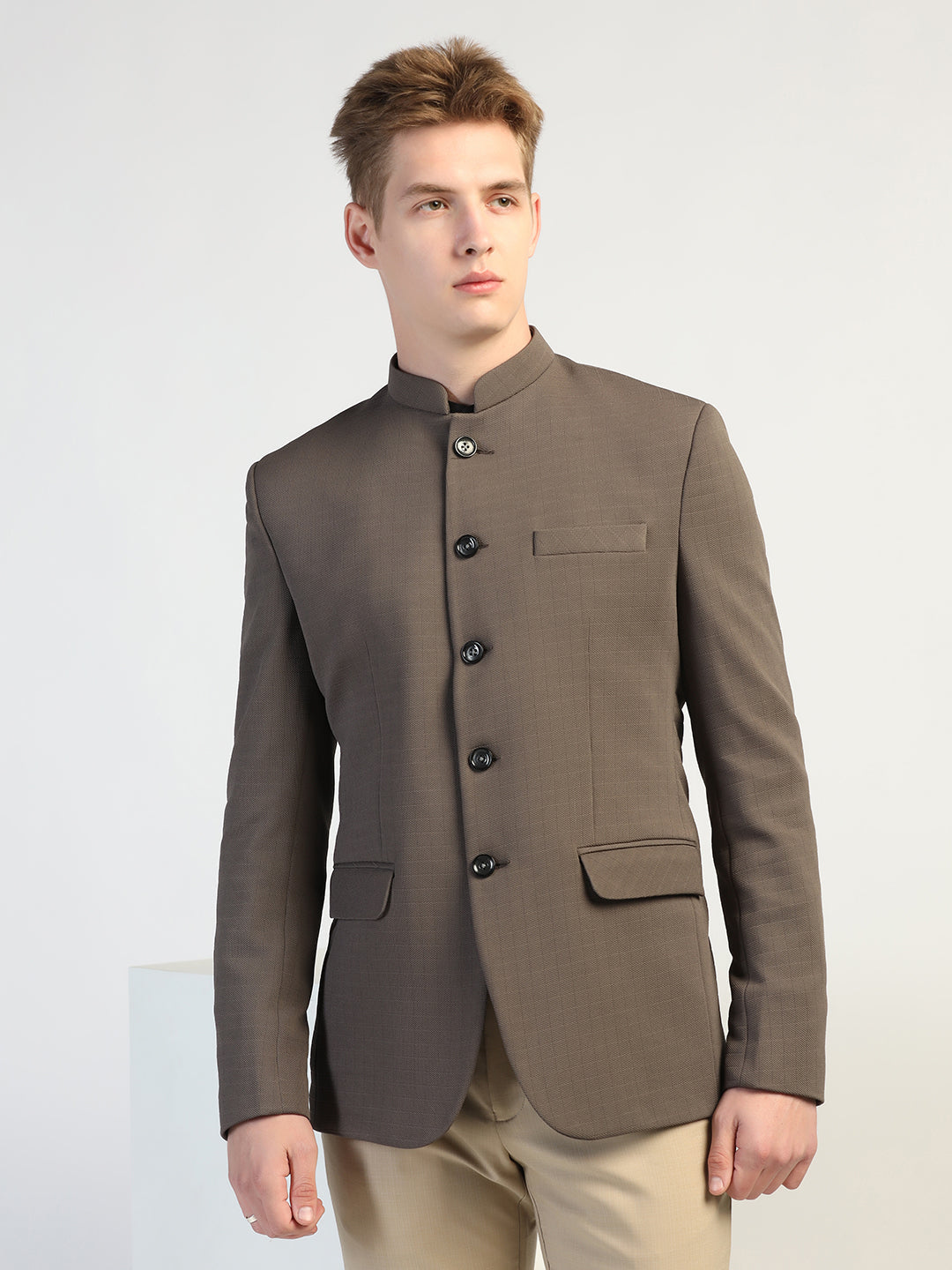 Grey Bandgala Blazer for Men - Tahvo India