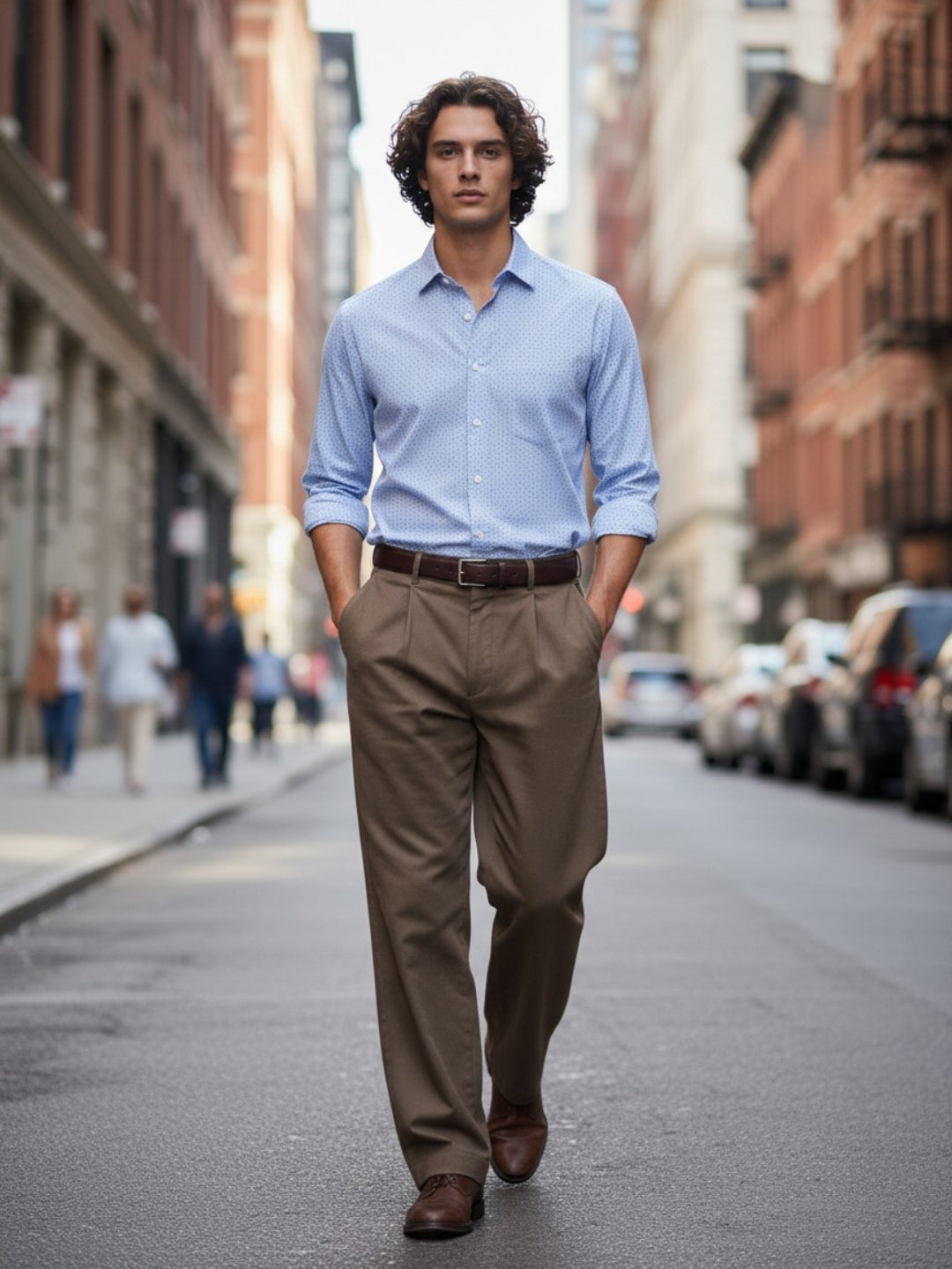 Men Blue Printed Shirt
