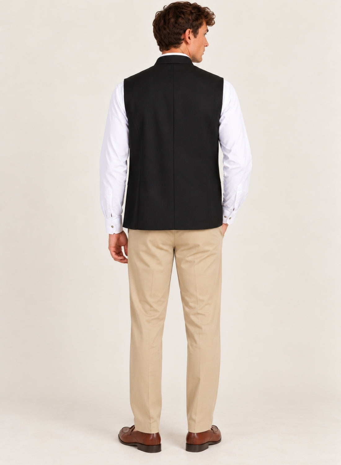 Men Black Solid Nehru Jacket