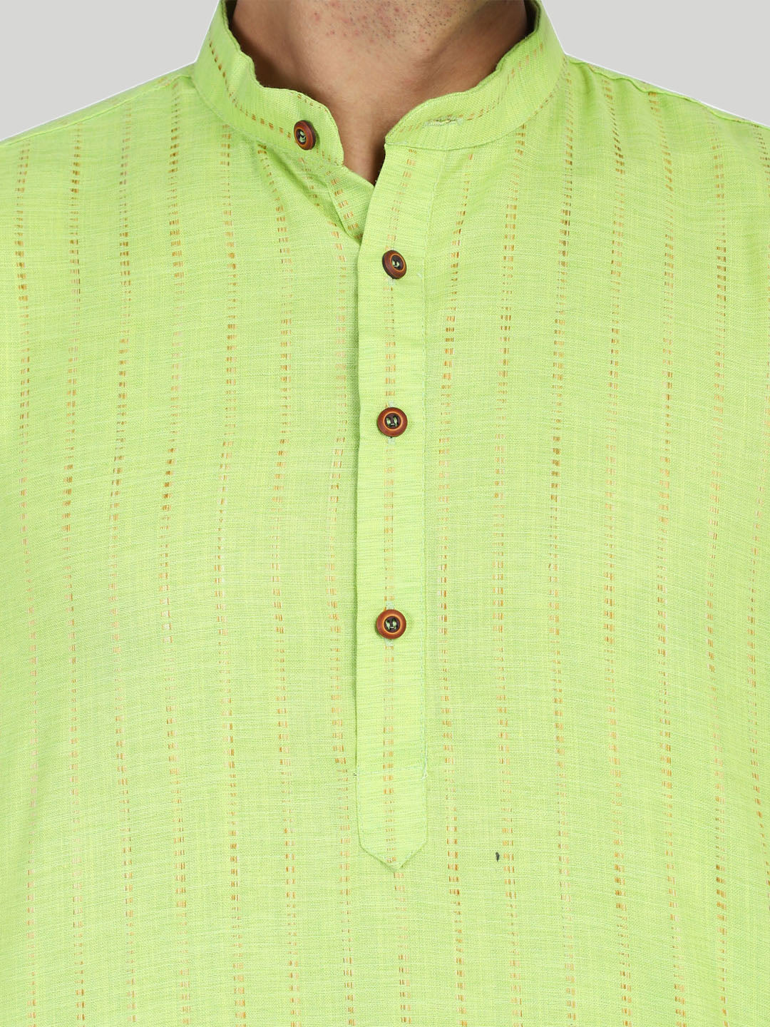 Men Green stripes Kurta - Tahvo India