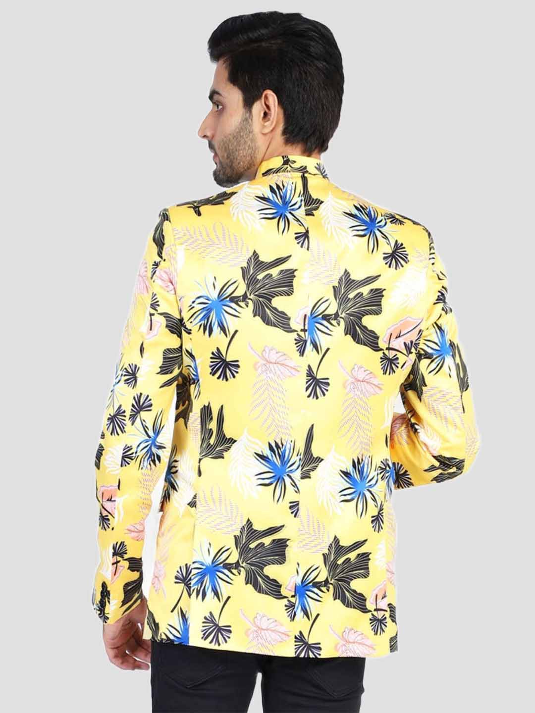 Men Printed Men Blazer With Hanky