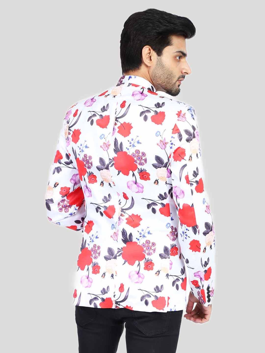 Men Printed Men Blazer With Hanky - Tahvo India