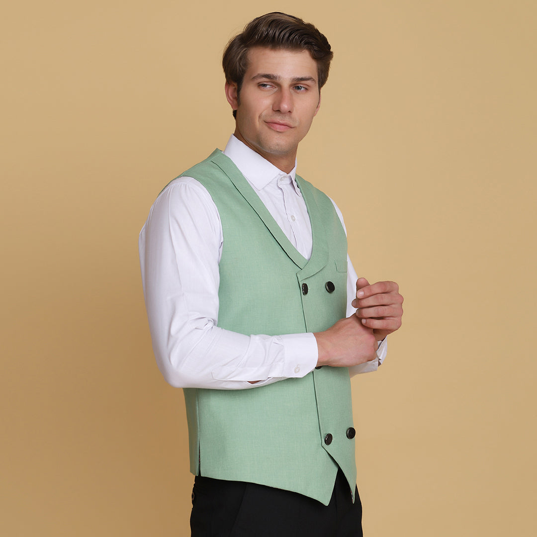 Leaf Green Waist Coat