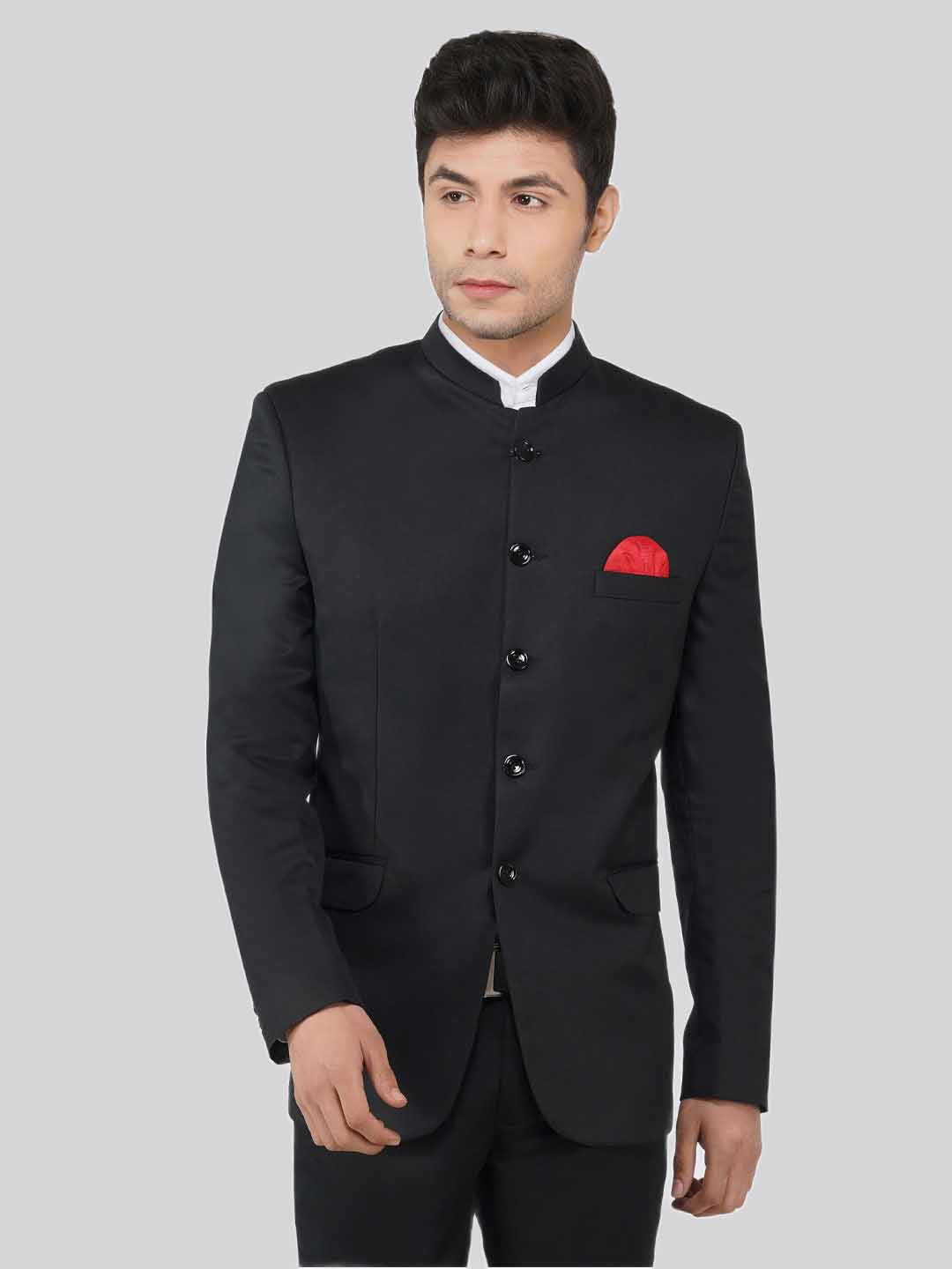 Men Black Bandgala Suit - Tahvo India