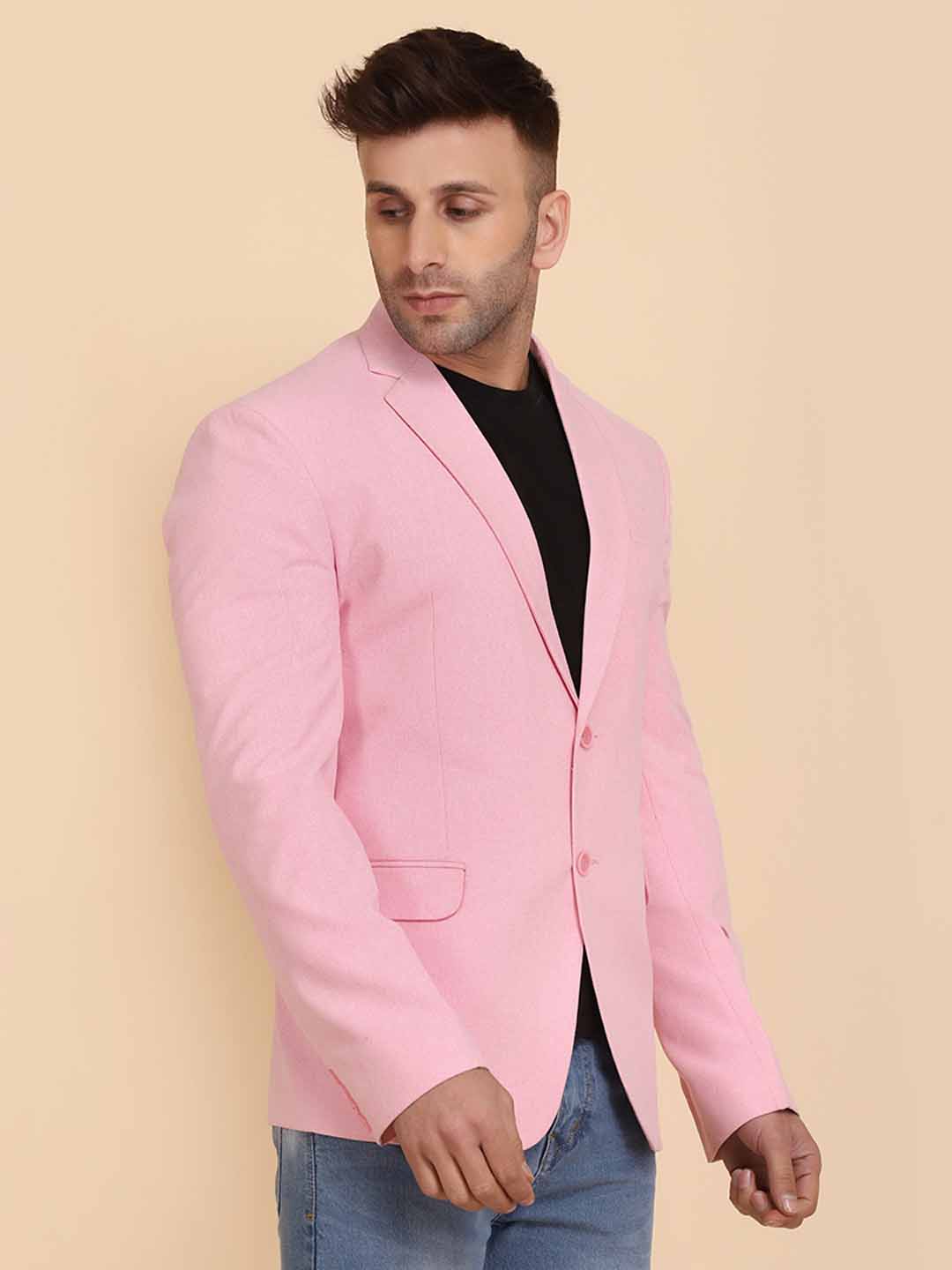 Pink Sold Single Breasted Casual Blazer - Tahvo India