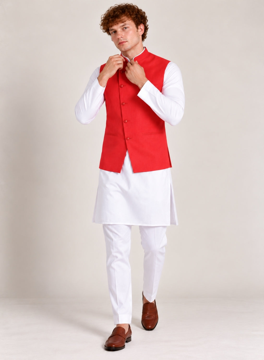 Men Kurta Set With Jacket