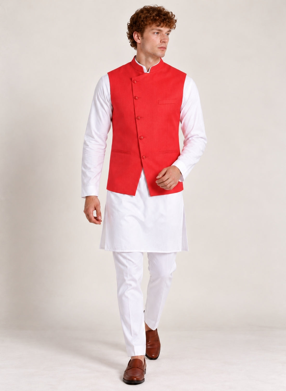 Men Kurta Set With Jacket
