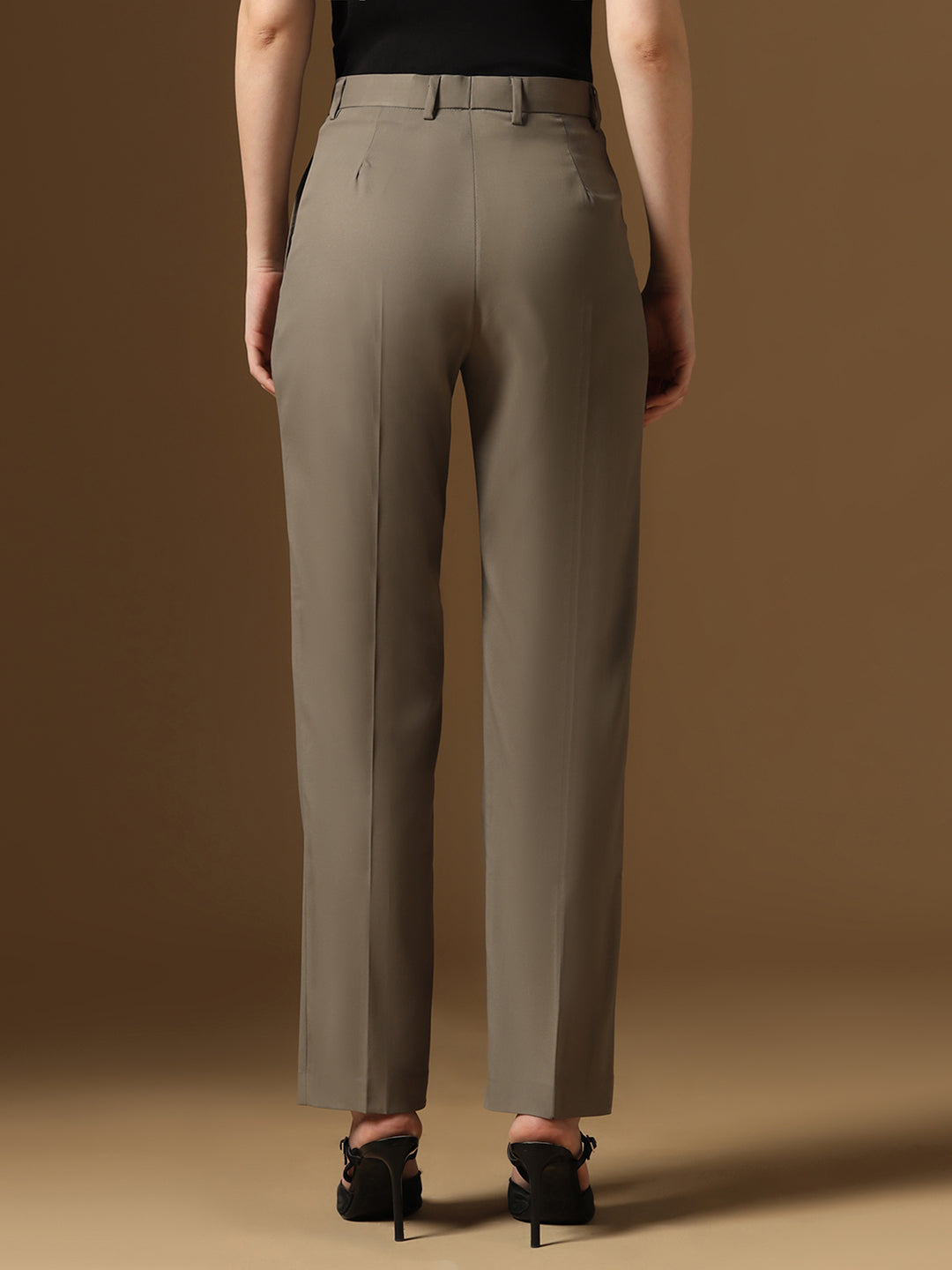 Dusk Grey Straight Fit Trousers - Tahvo India