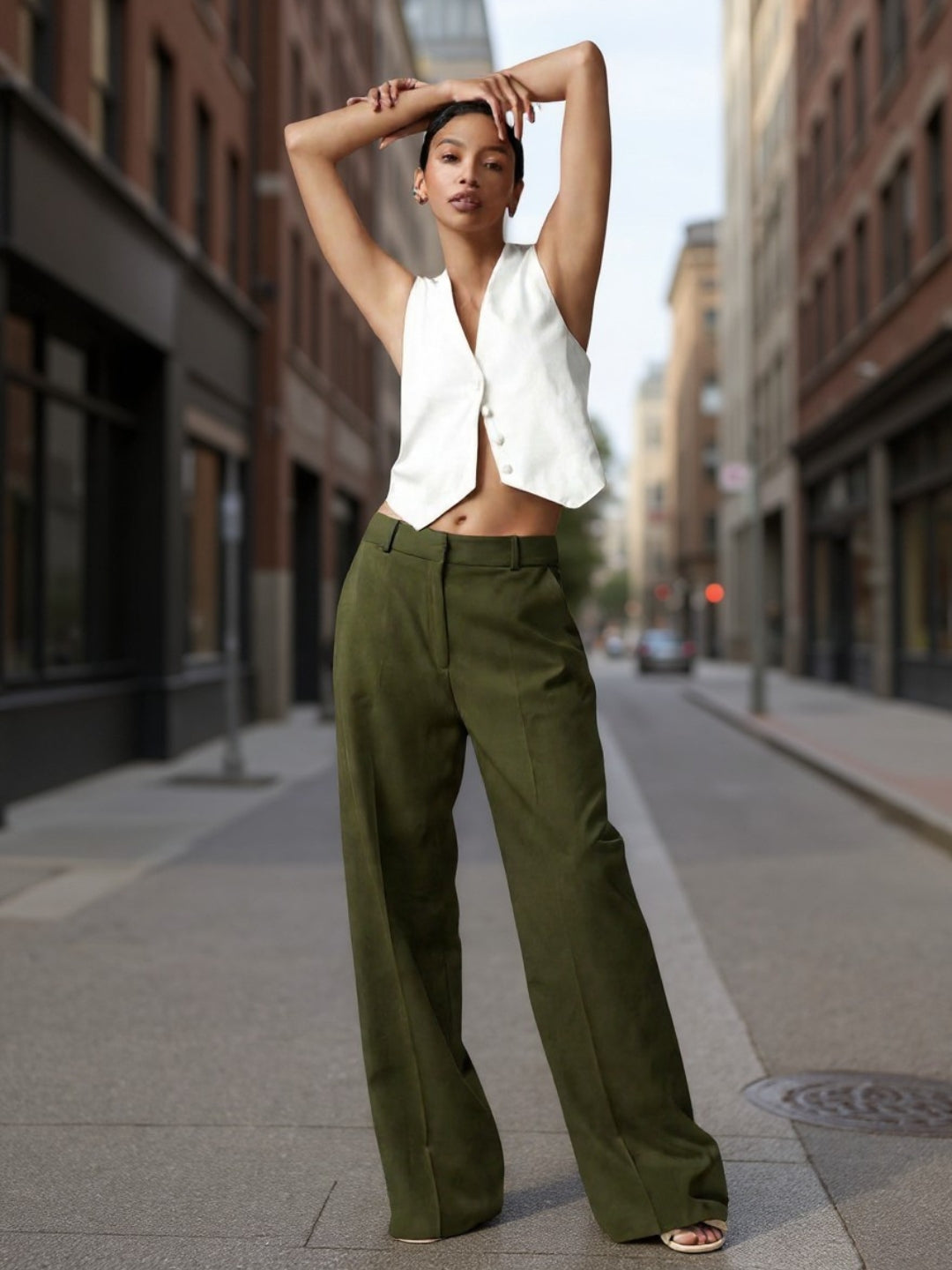 Women Relaxed High-Rise Trousers