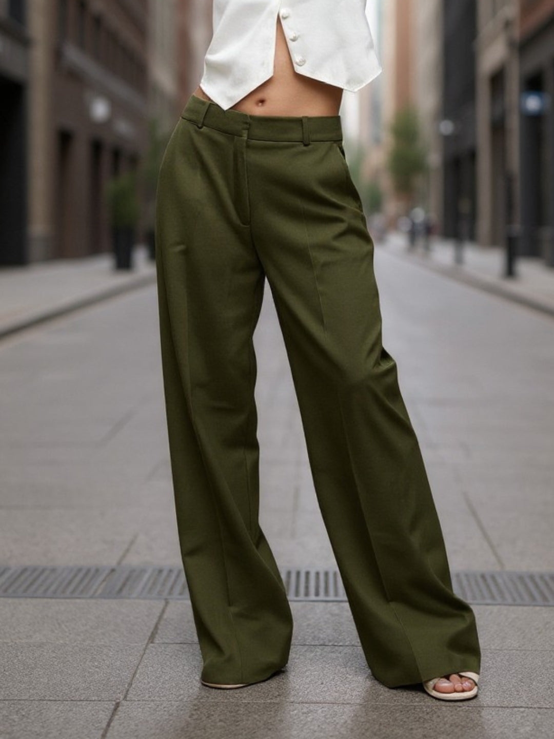 Women Relaxed High-Rise Trousers