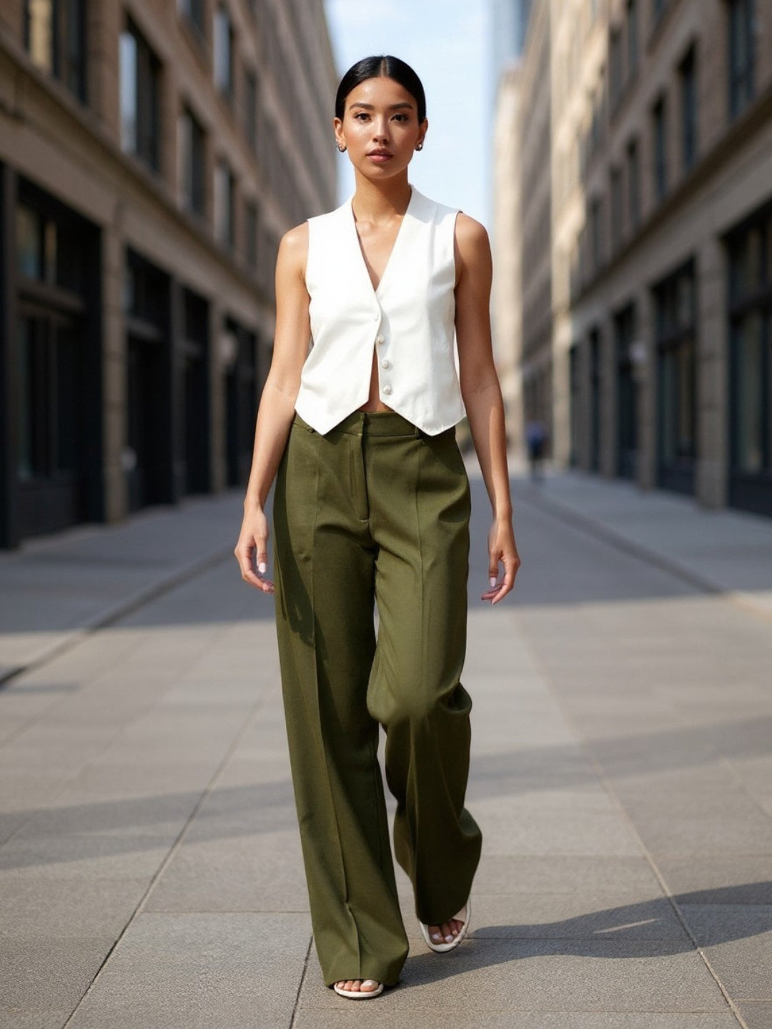 Women Relaxed High-Rise Trousers