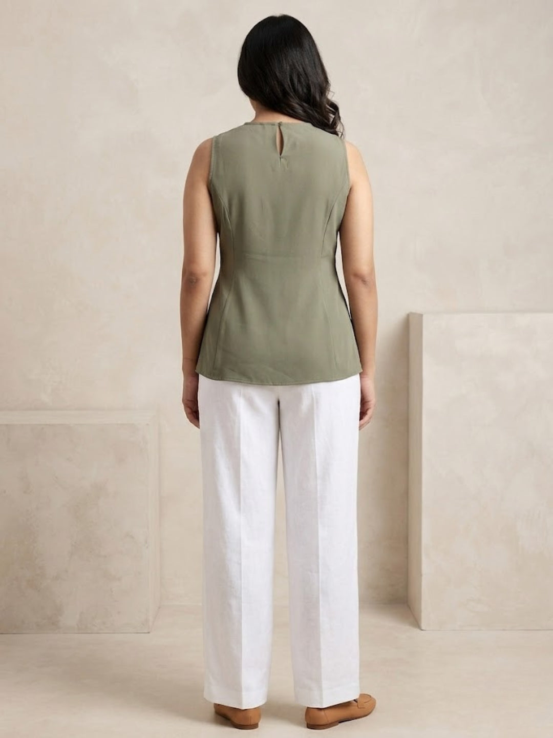 Green Peplum Top