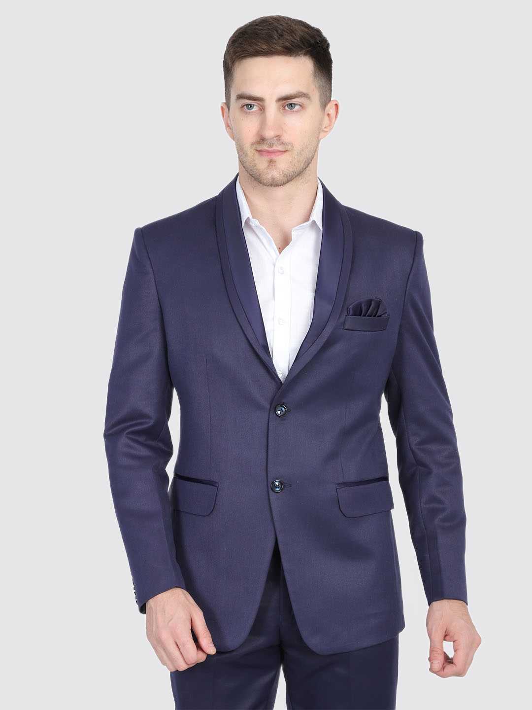 Men Blue Tuxedo Suit - Tahvo India
