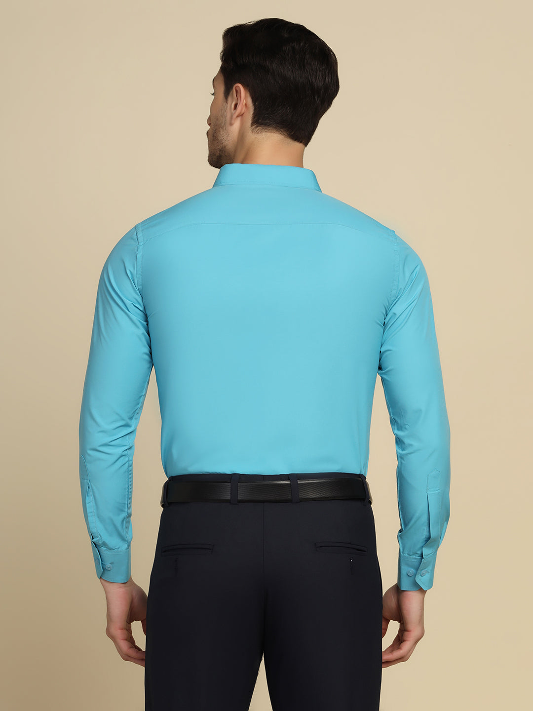 Men Blue Solid Shirt - Tahvo India