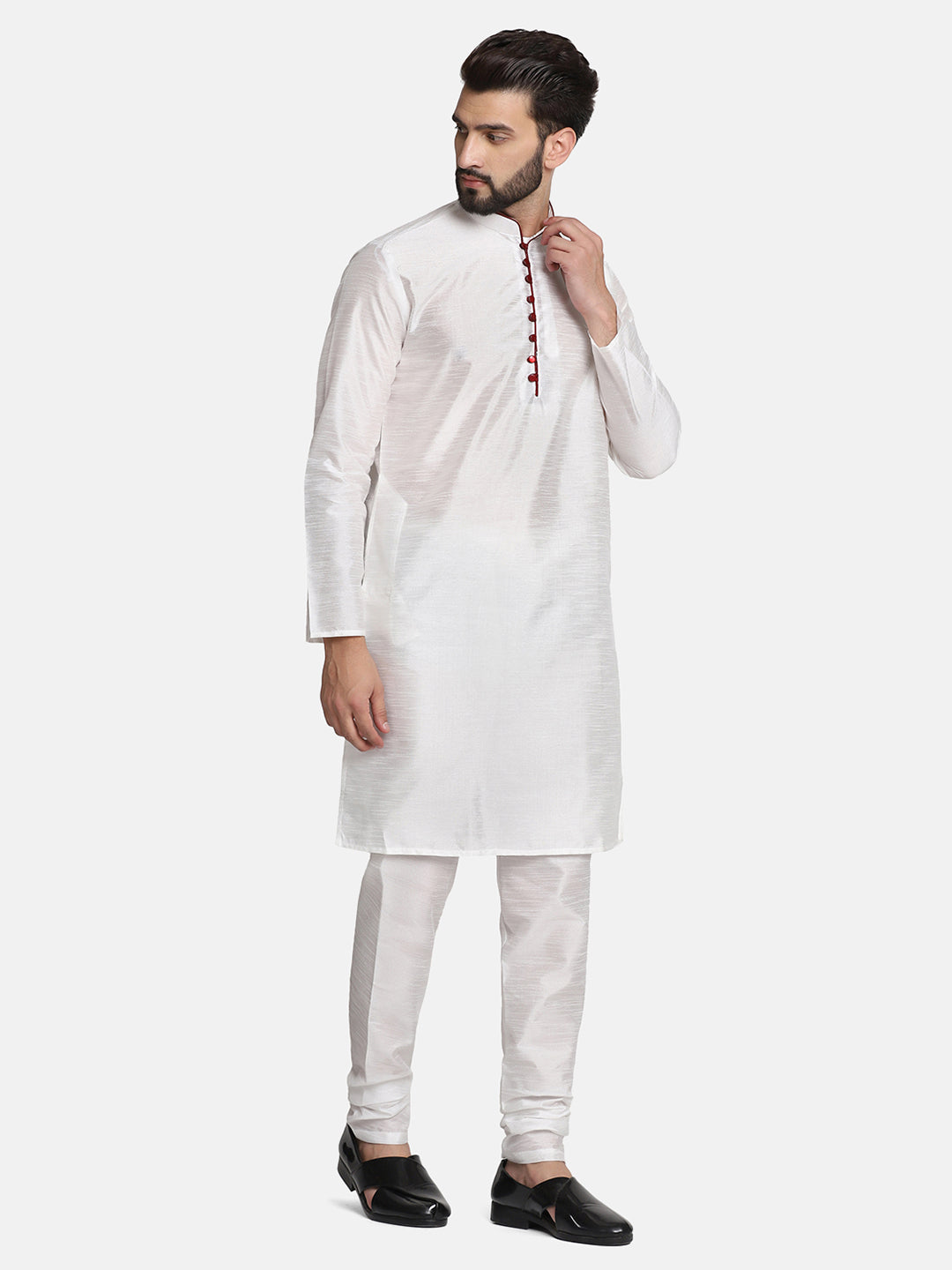 Men White Kurta Set - Tahvo India