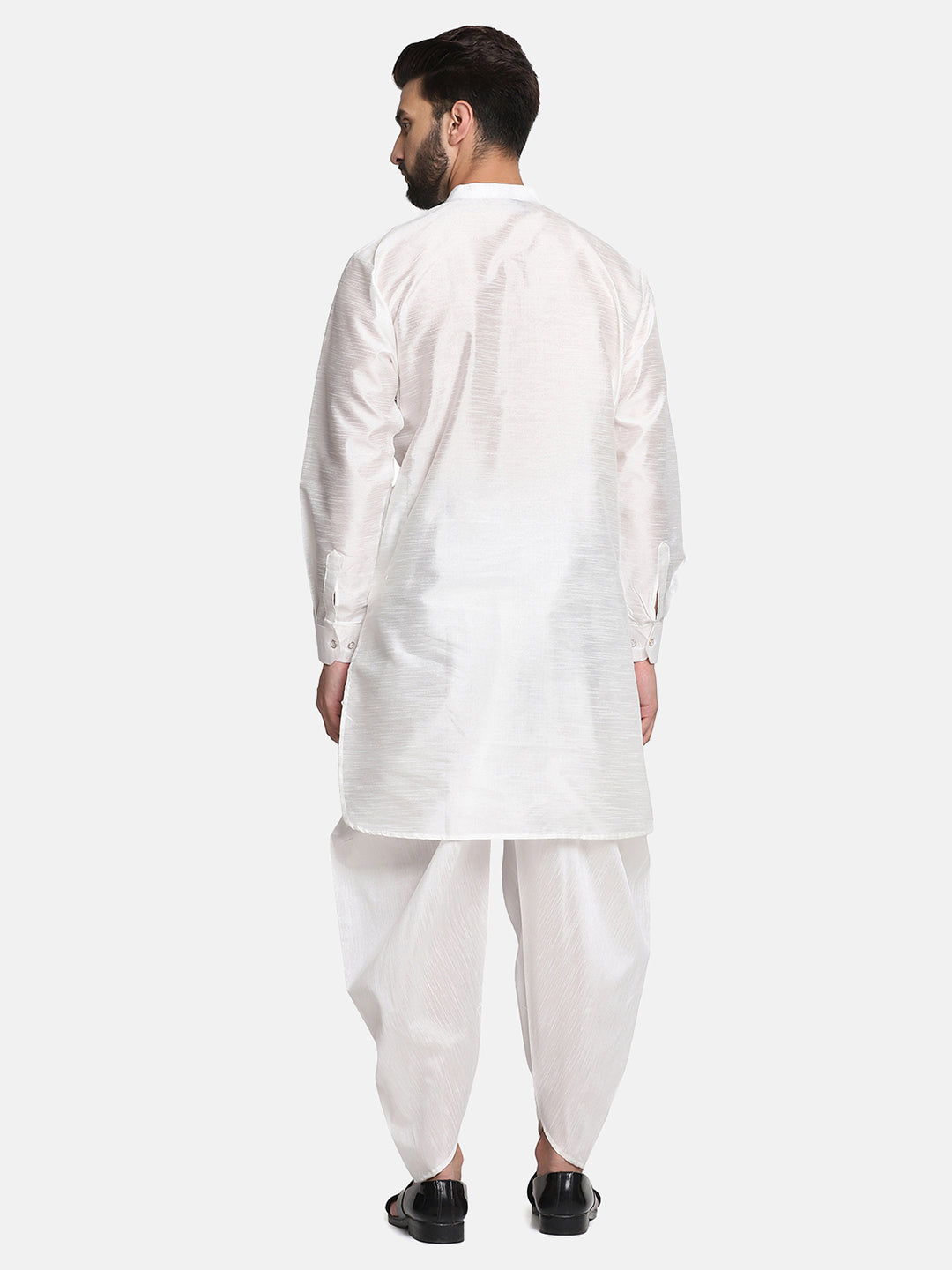 Men White Dhoti Kurta Set - Tahvo India