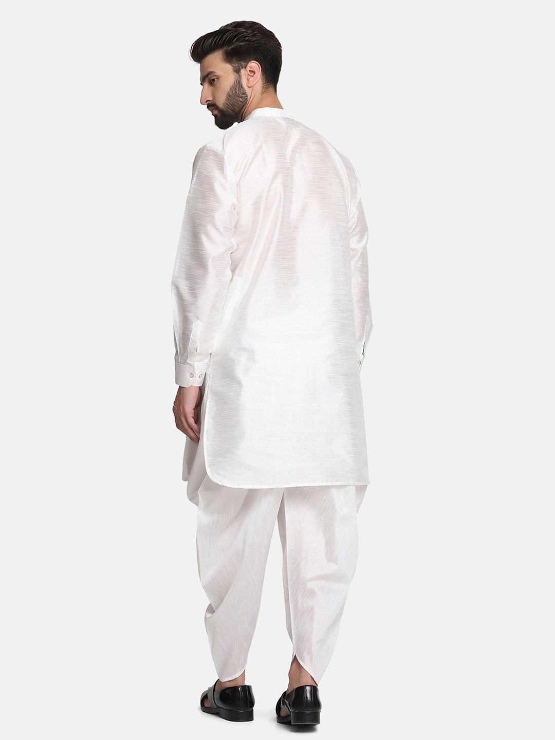 Men White Dhoti Kurta Set - Tahvo India