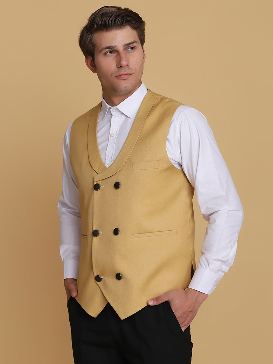 Golden Waist Coat - Tahvo India