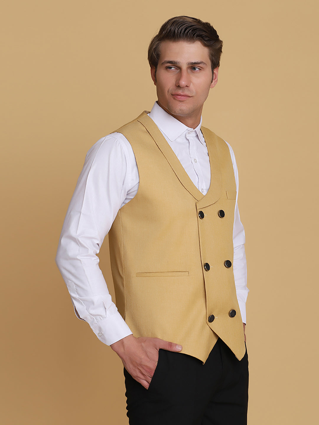 Golden Waist Coat - Tahvo India