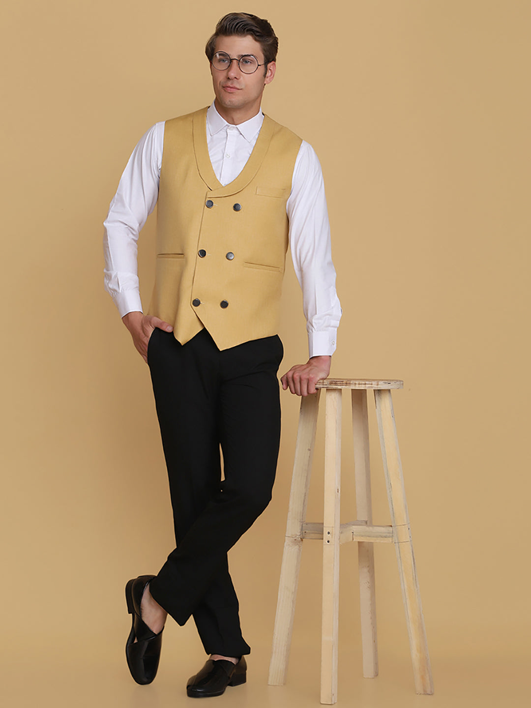 Golden Waist Coat - Tahvo India