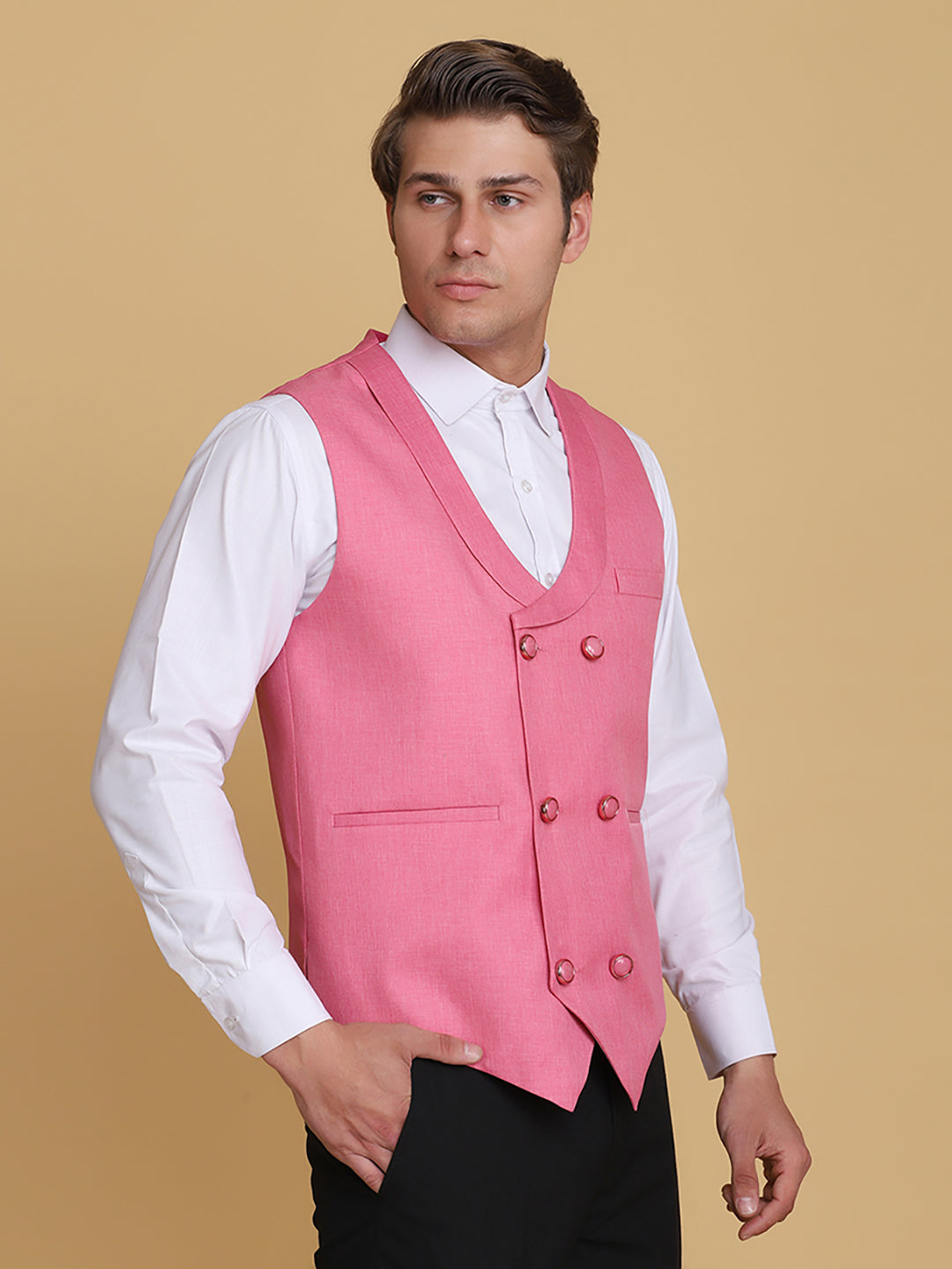 Pink Waist Coat - Tahvo India