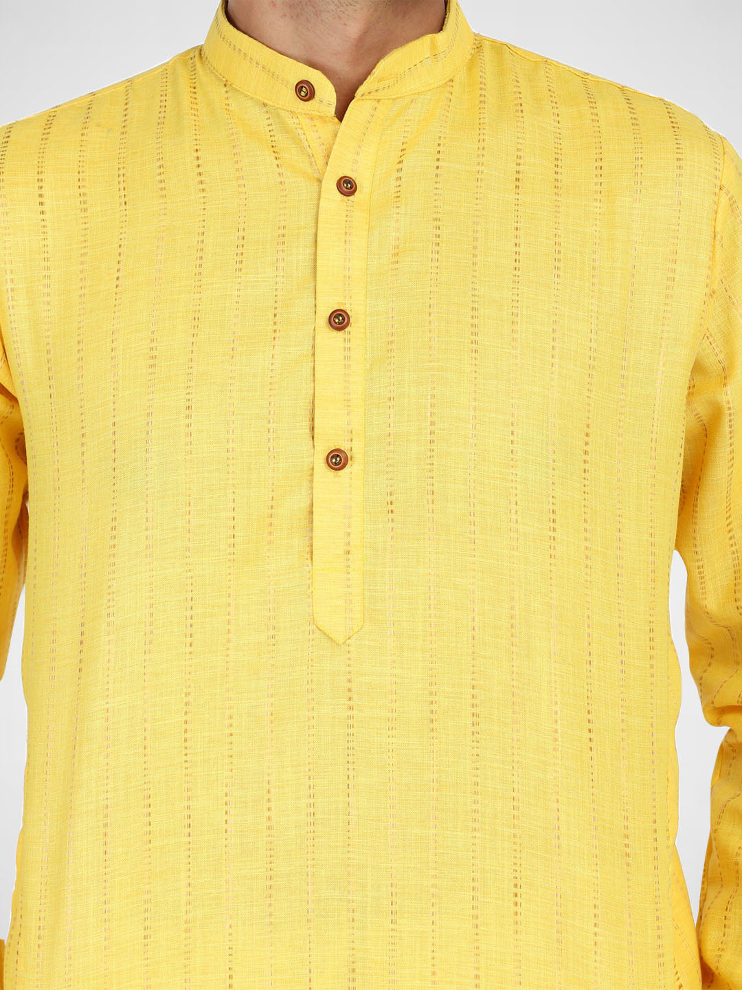 Men Yellow Stripes Kurta - Tahvo India