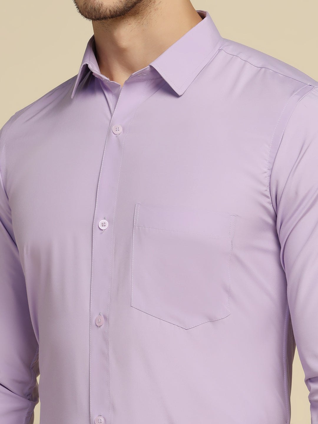 Men Purple Solid Shirt - Tahvo India