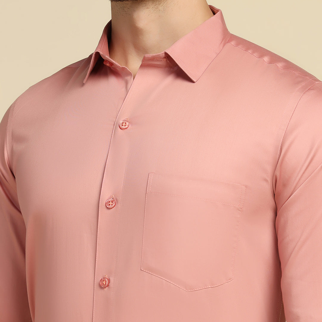 Men Pink Solid Shirt