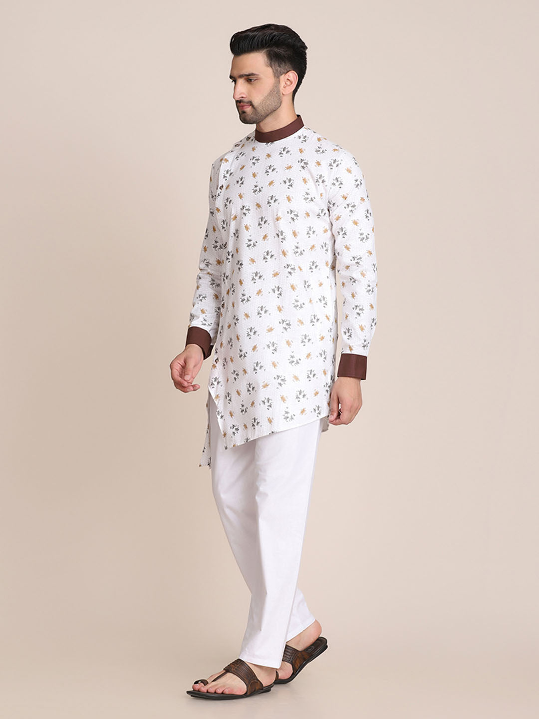 Men White Cotton Kurta - Tahvo India