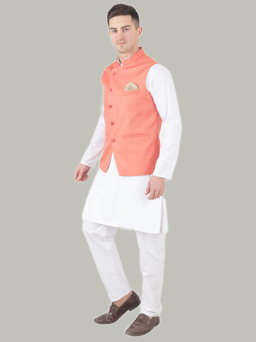 Men Kurta Set With Jacket - Tahvo India
