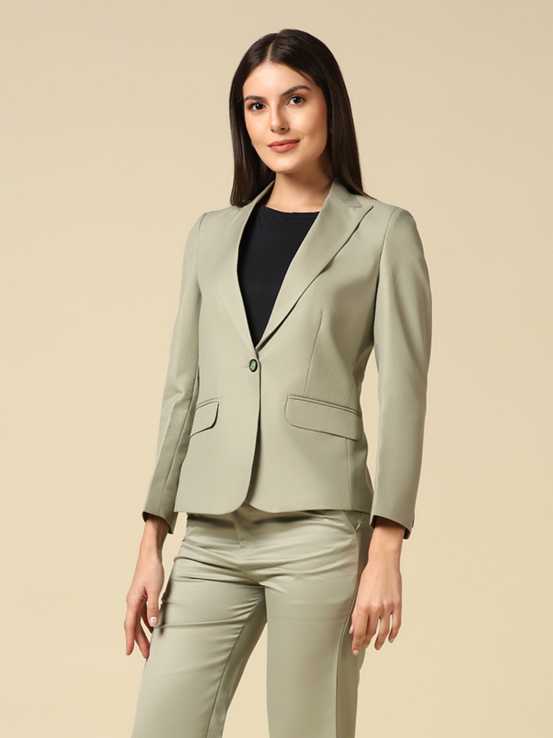 TAHVO Women Pista Single Breasted Blazer - Tahvo India