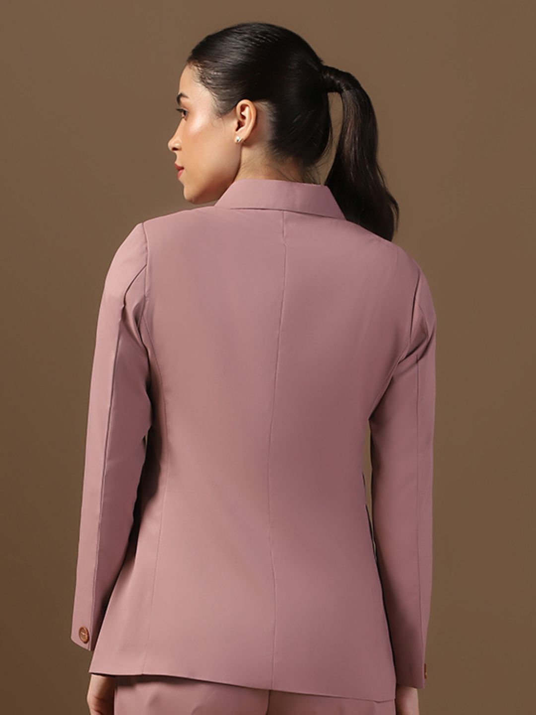 Women Rose Pink Blazer - Tahvo India
