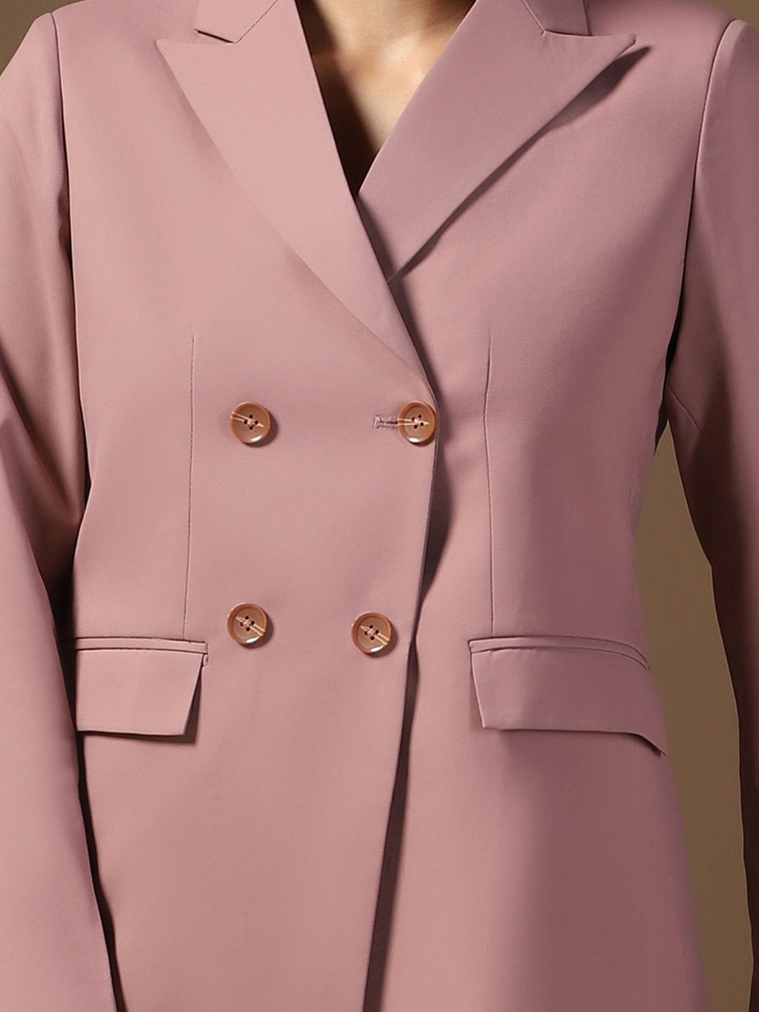 Women Rose Pink Blazer - Tahvo India