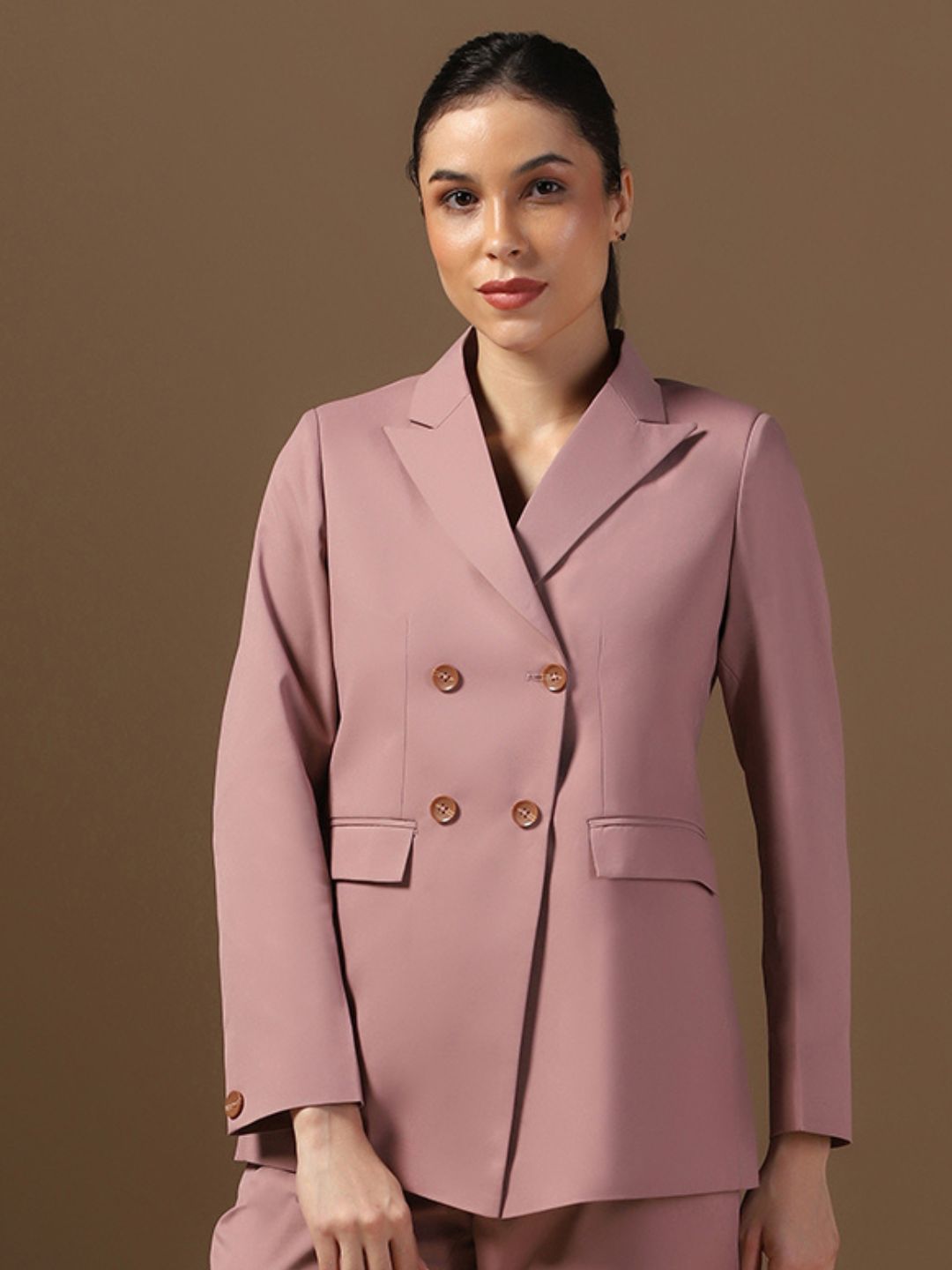 Women Rose Pink Blazer - Tahvo India