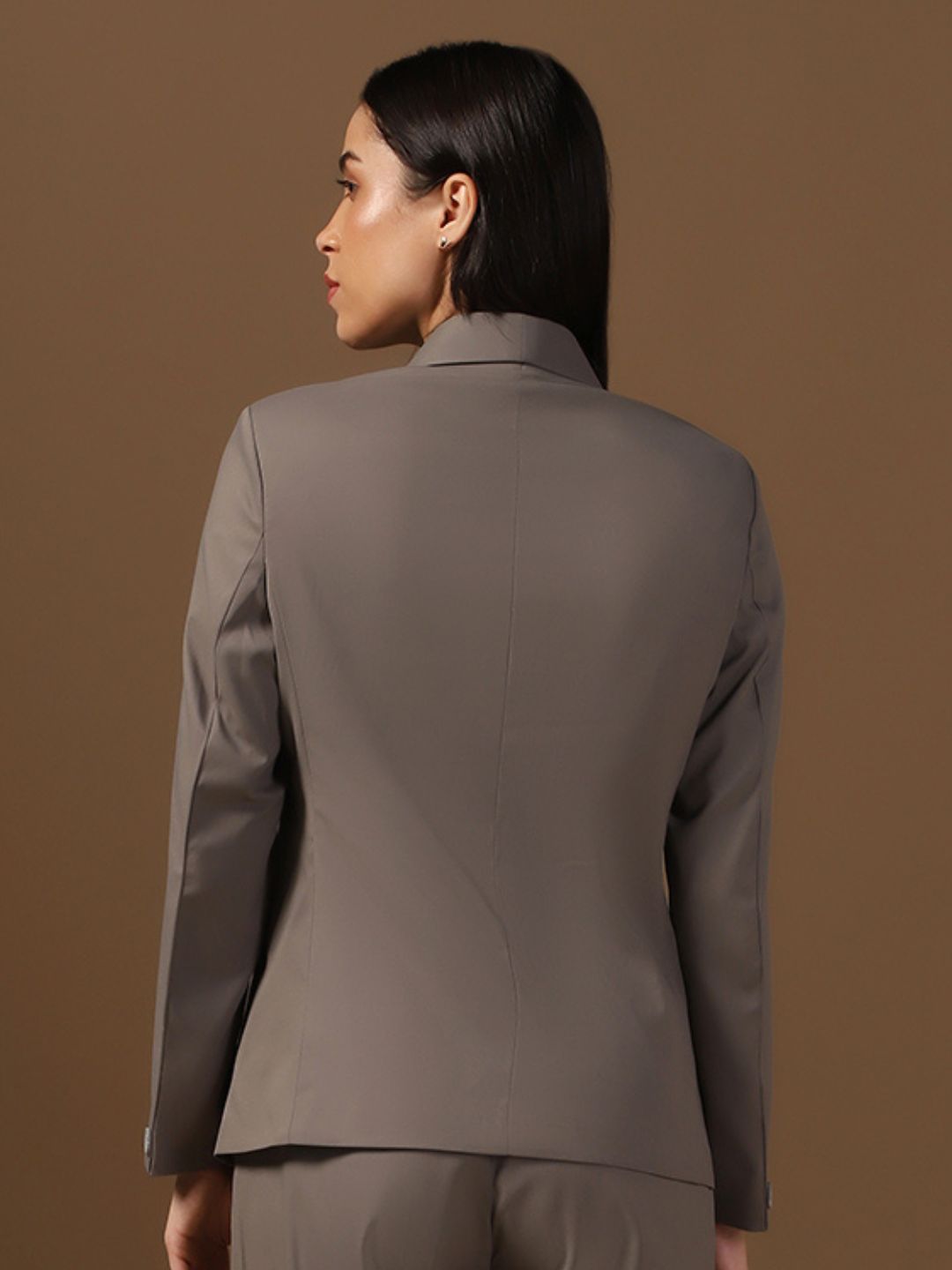 Women Dark Grey Blazer - Tahvo India