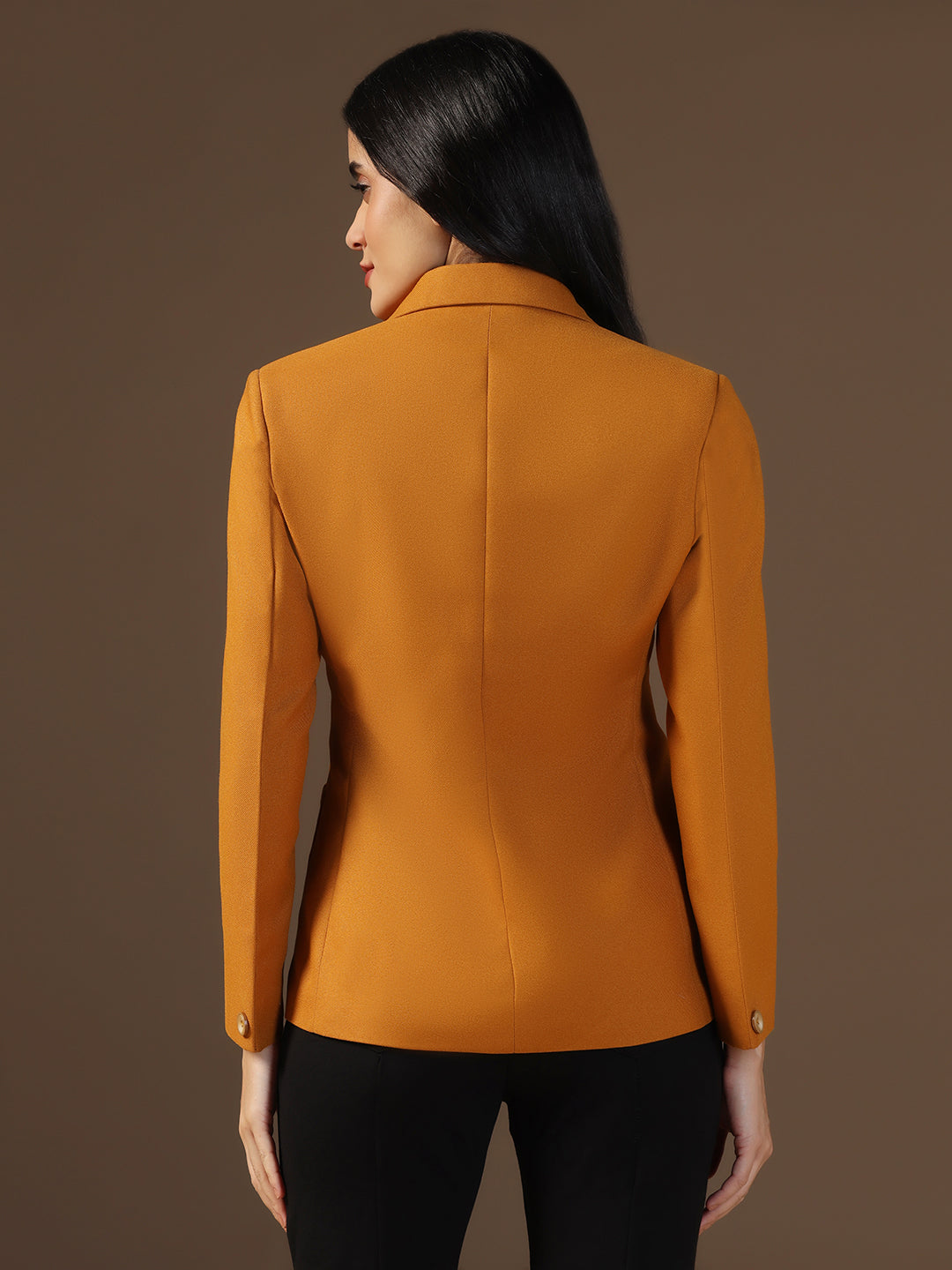 Women's Mustard Blazer - Tahvo India