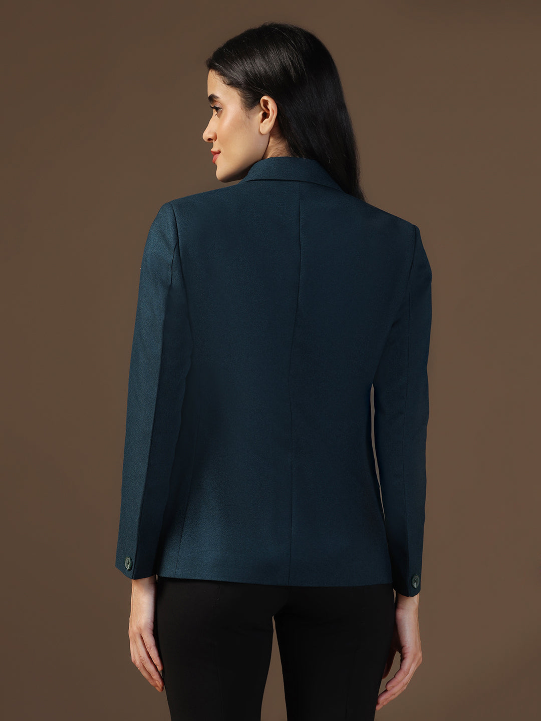 Women's Turquoish Blue Blazer - Tahvo India