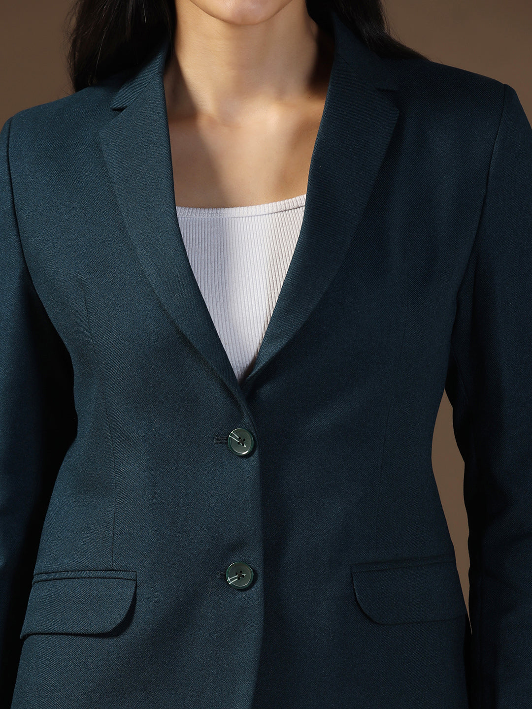 Women's Turquoish Blue Blazer - Tahvo India