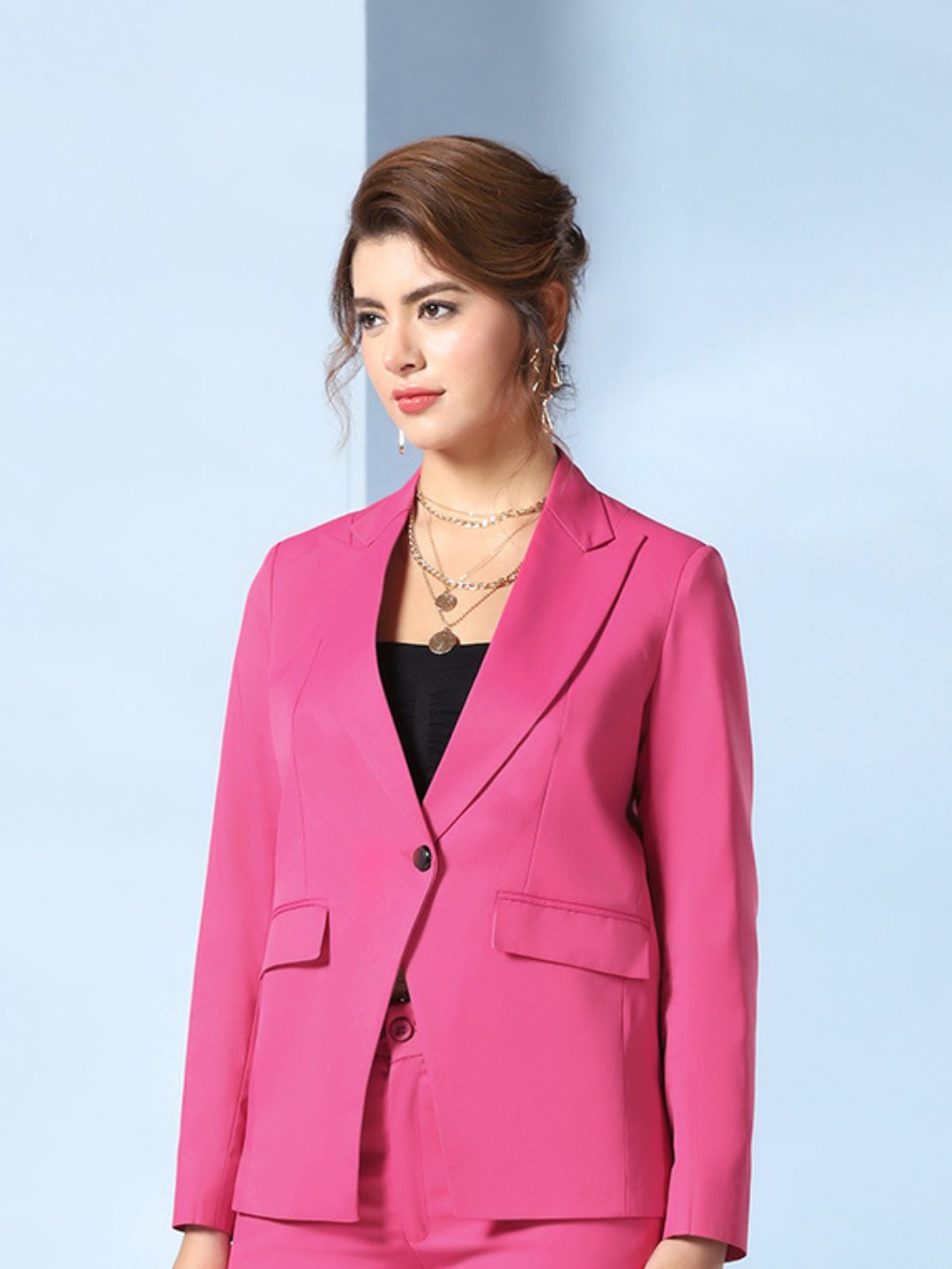 Wromen Pink one button blaze