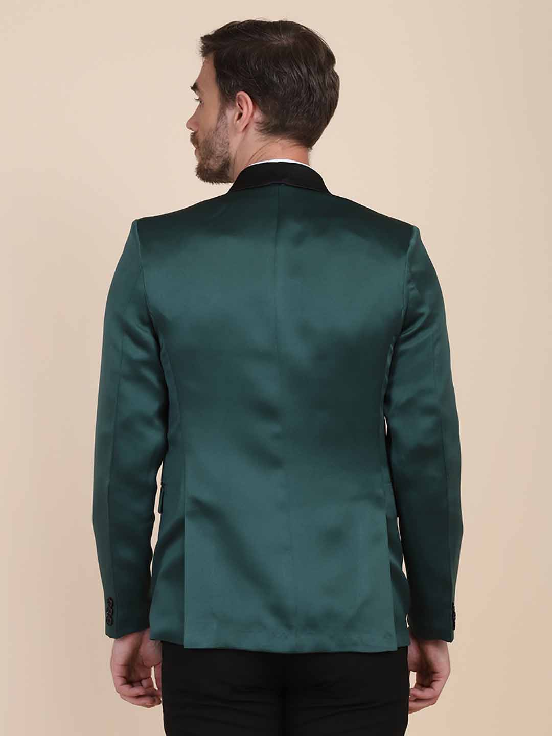Men Green Tuxedo Suit Set - Tahvo India