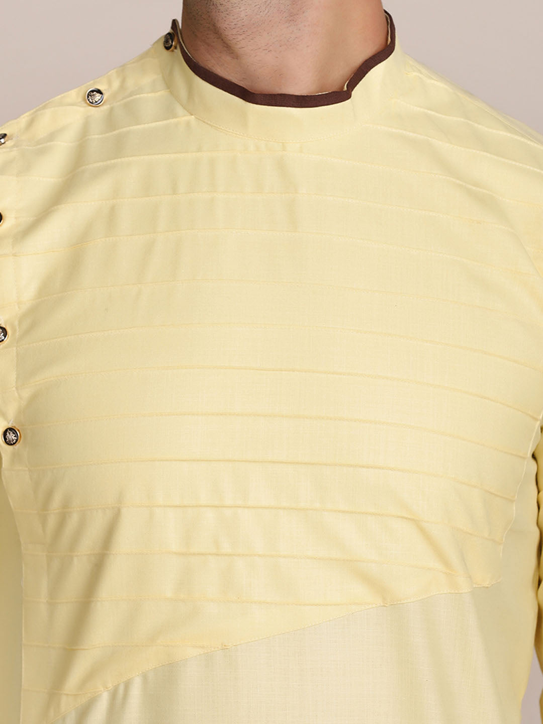 Men Lemon Kurta Set - Tahvo India