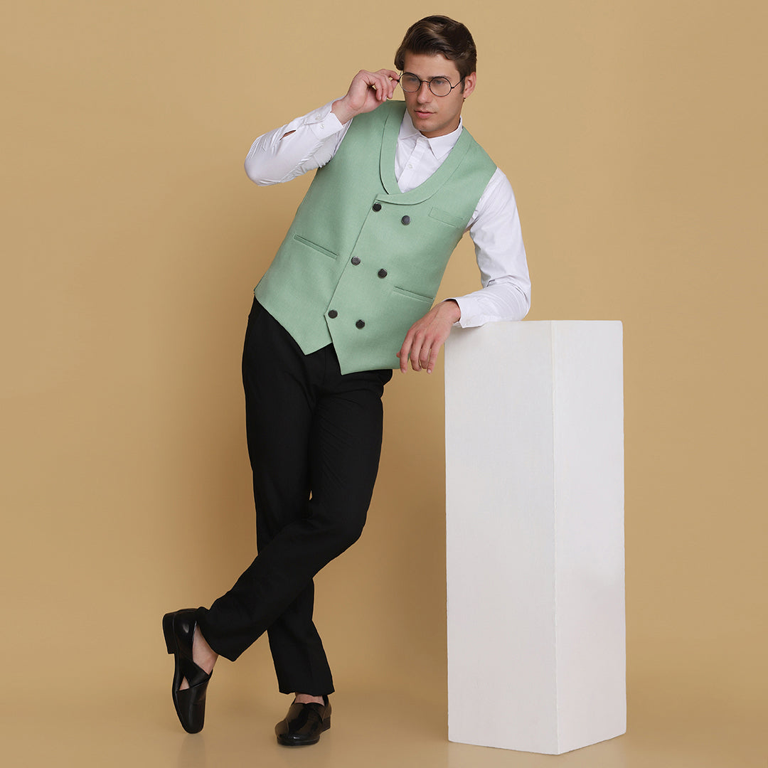 Leaf Green Waist Coat