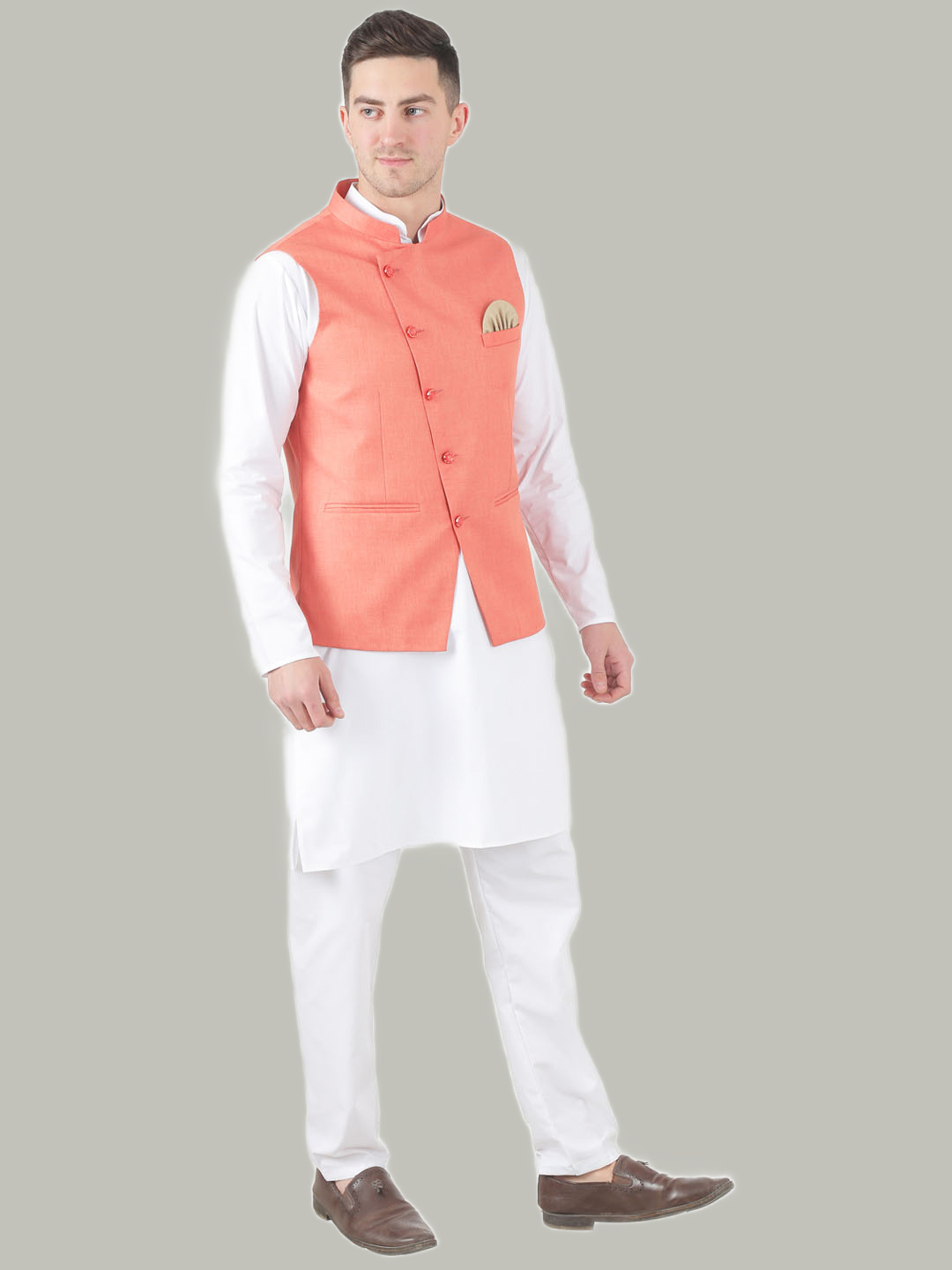 Men Kurta Set With Jacket - Tahvo India
