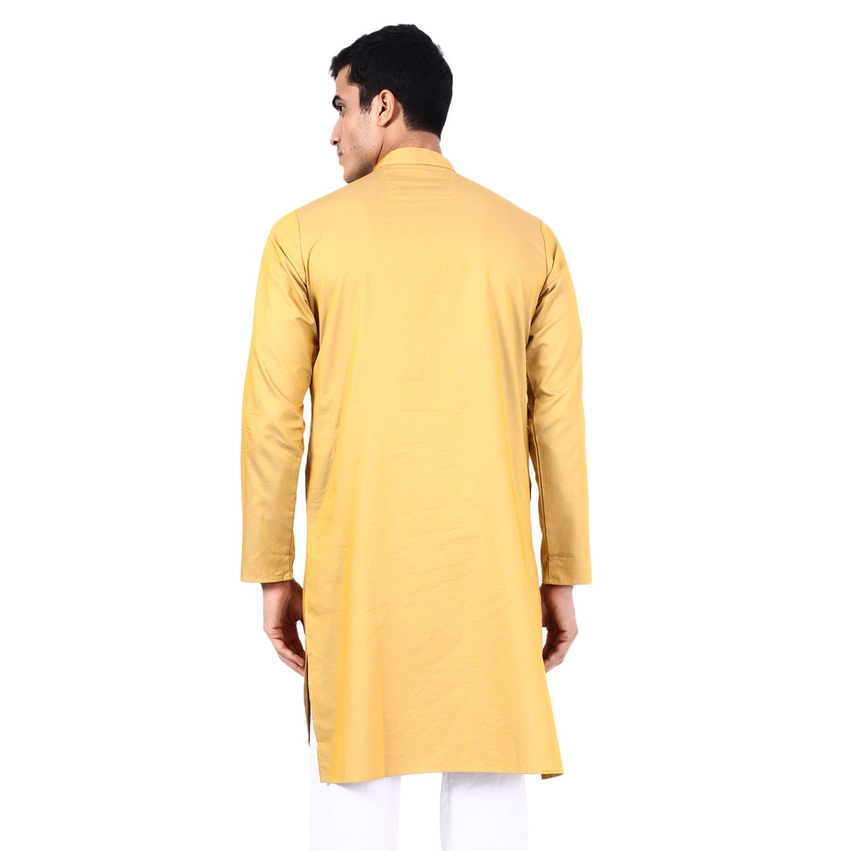 Men Yellow dotted Kurta