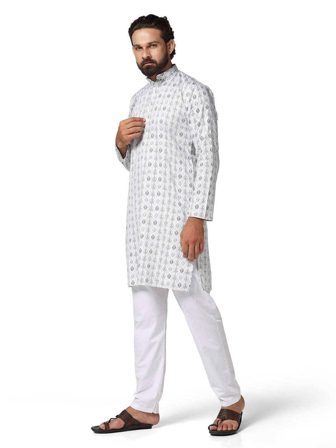 Men Printed Cotton Kurta - Tahvo India