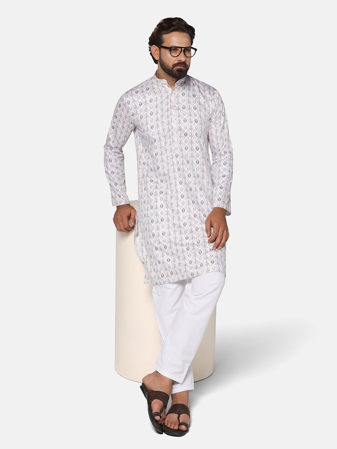 Men printed Cotton Kurta - Tahvo India